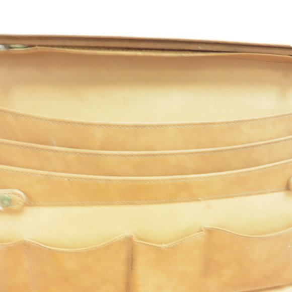 Hartmann briefcase saddle brown leather attache brass locks vintage 18" - Picture 7 of 14